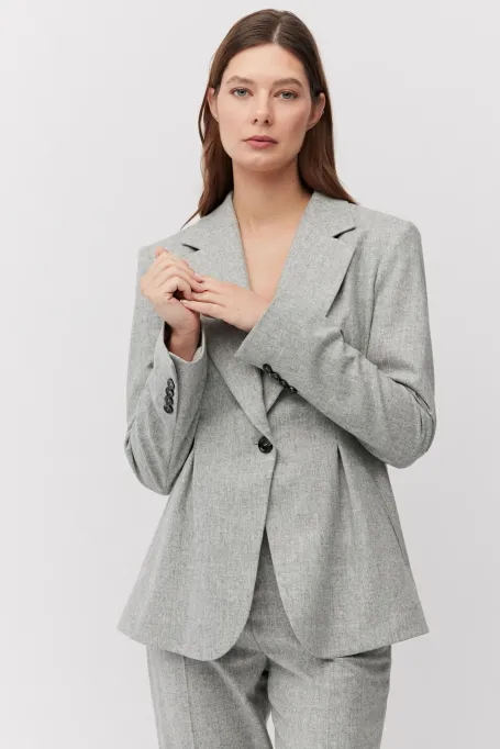 Graues Anzugsakko mit Kaschmir Graues Anzugsakko mit Kaschmir