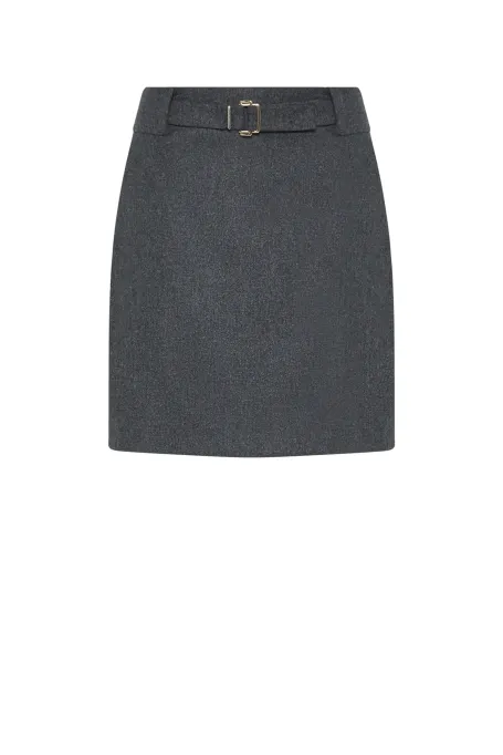 Grauer Minirock mit Kaschmir Grauer Minirock mit Kaschmir