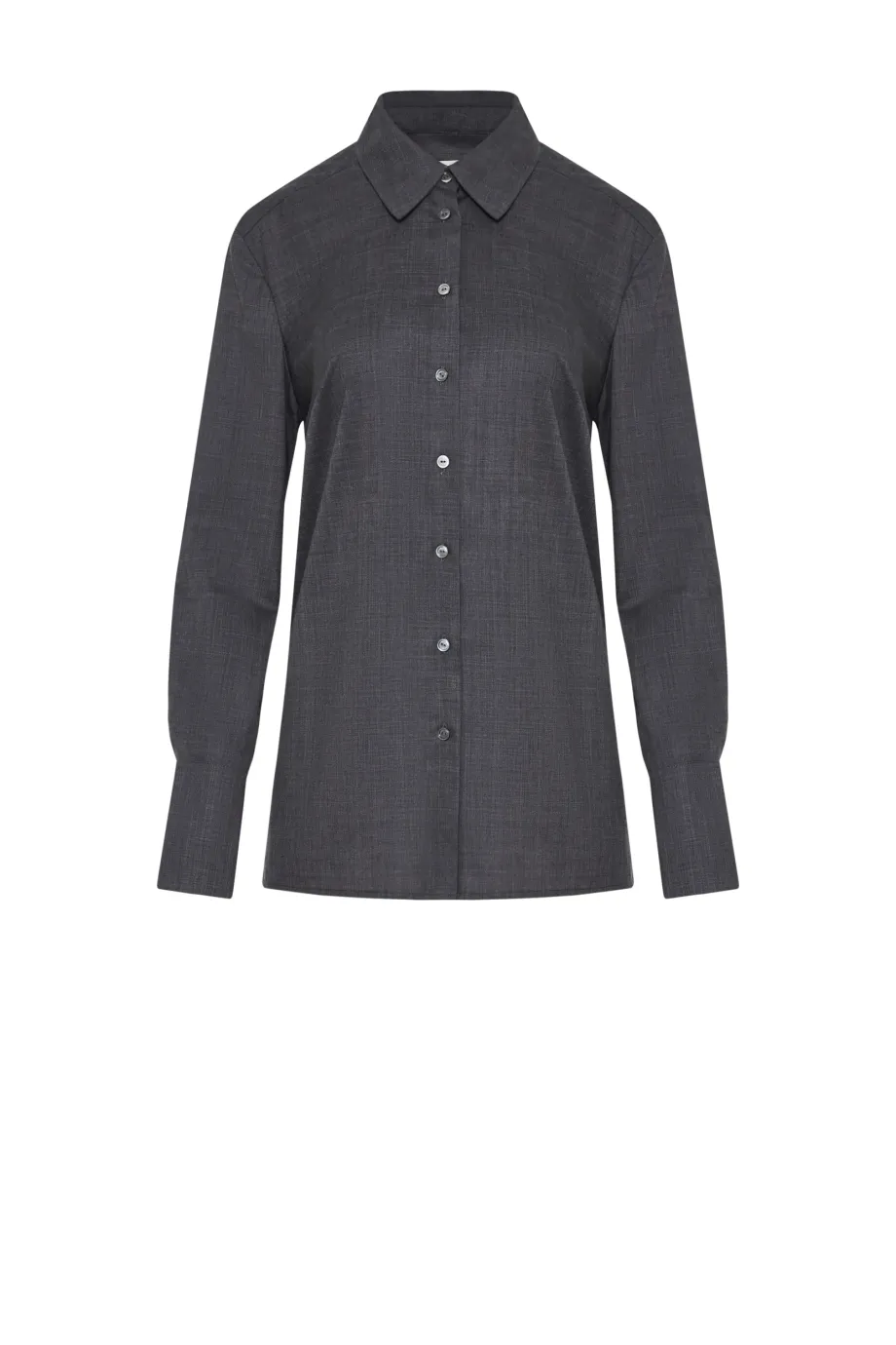 Graues Wollhemd mit breiten Manschetten - Patrizia Aryton Graues Wollhemd mit breiten Manschetten - Patrizia Aryton