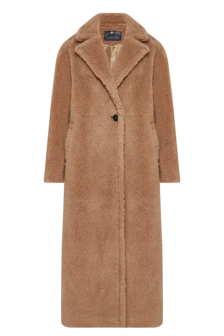 Camel Teddy-Mantel mit Kamelwolle und Seide Camel Teddy-Mantel mit Kamelwolle und Seide