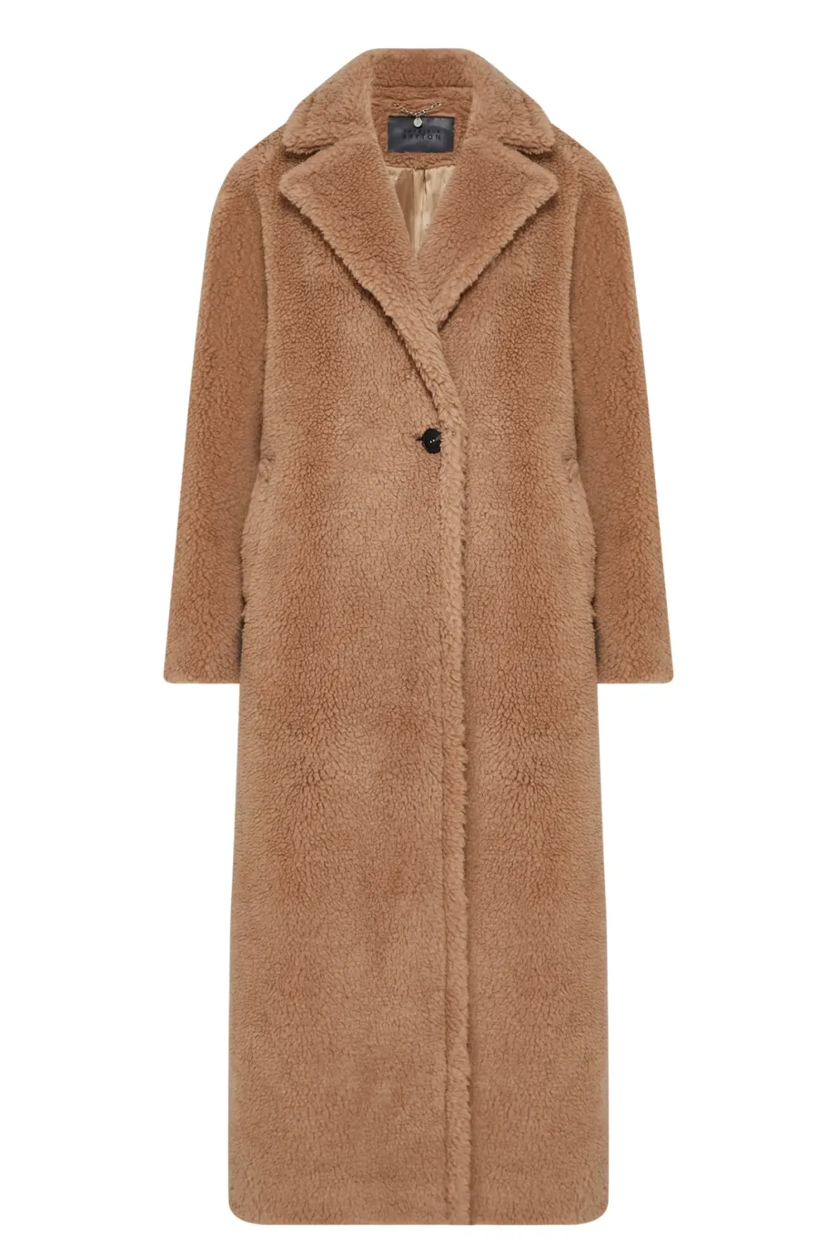 Camel Teddy-Mantel mit Kamelwolle und Seide Camel Teddy-Mantel mit Kamelwolle und Seide
