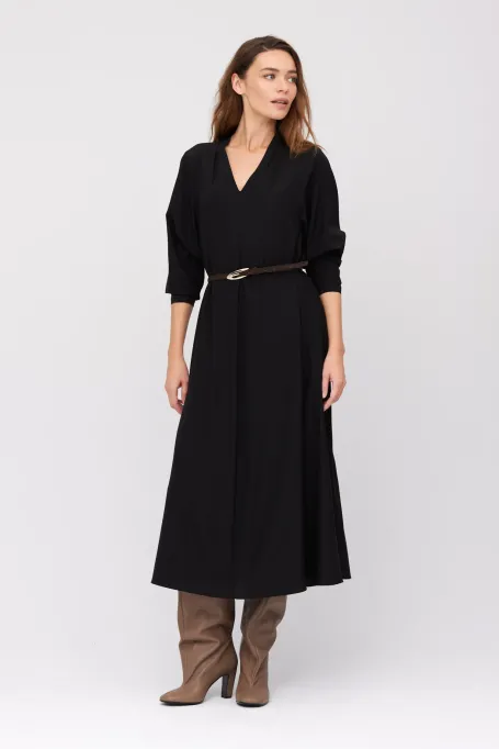 Schwarzes Midikleid aus Seide - Patrizia Aryton