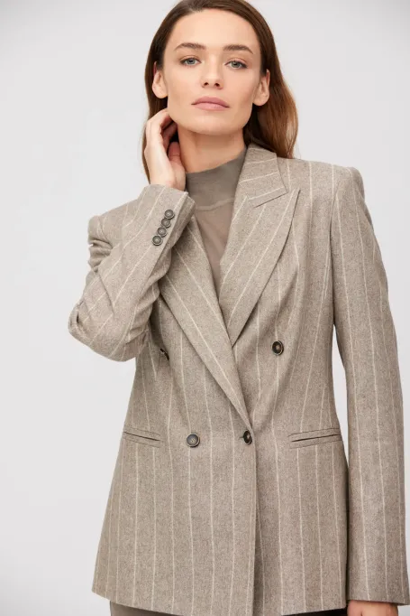 Streifenjacke mit Kaschmiranteil - Patrizia Aryton
