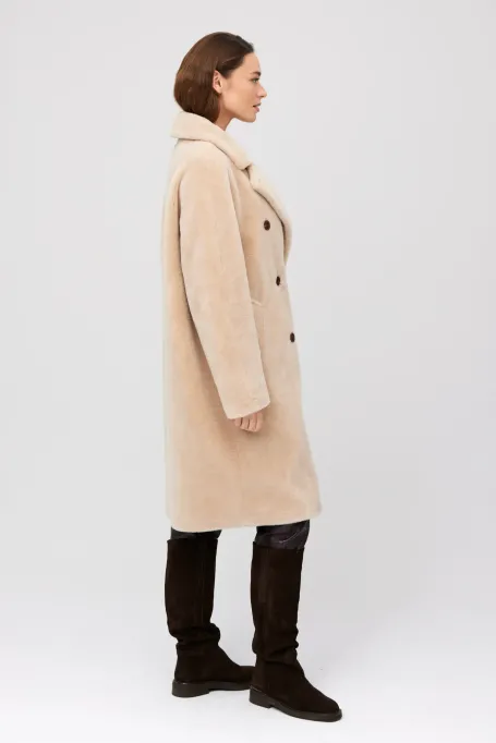 Midi-Mantel aus Teddybärwolle - Patrizia Aryton