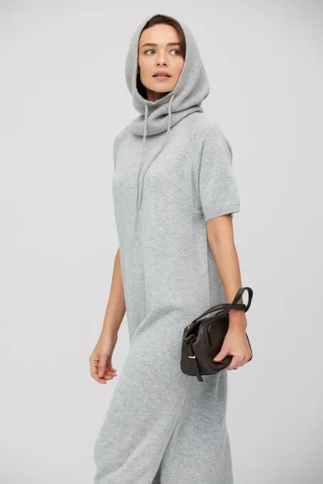Graues Midikleid aus Merinowolle und Kaschmir - Patrizia Aryton