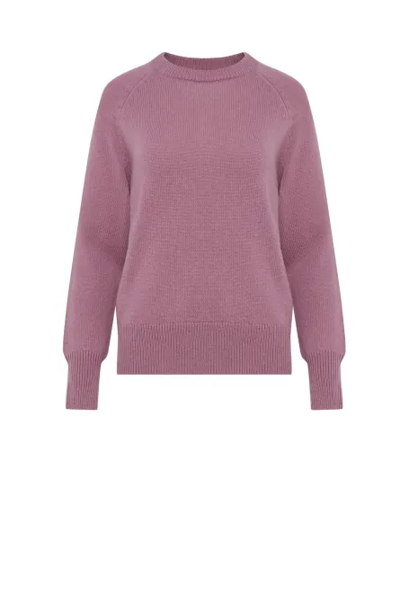 Violetter Pullover aus Kaschmir und Merinowolle - Patrizia Aryton