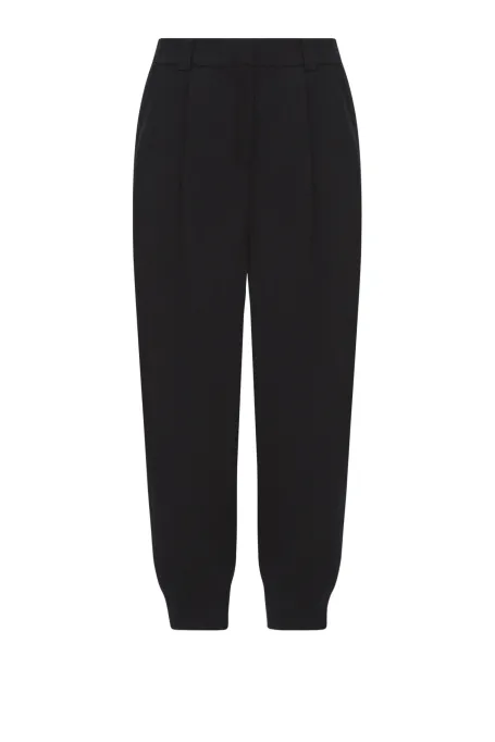 Schwarze Hose mit Wolle und Leinen - Patrizia Aryton