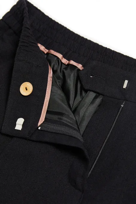 Schwarze Hose mit Wolle und Leinen - Patrizia Aryton