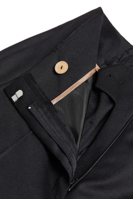 Schwarze Culotte-Hose mit Wolle - Patrizia Aryton