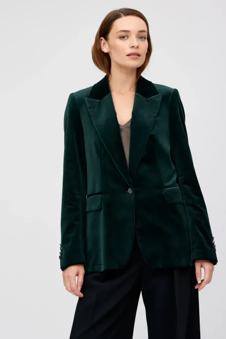 Samtblazer einreihig