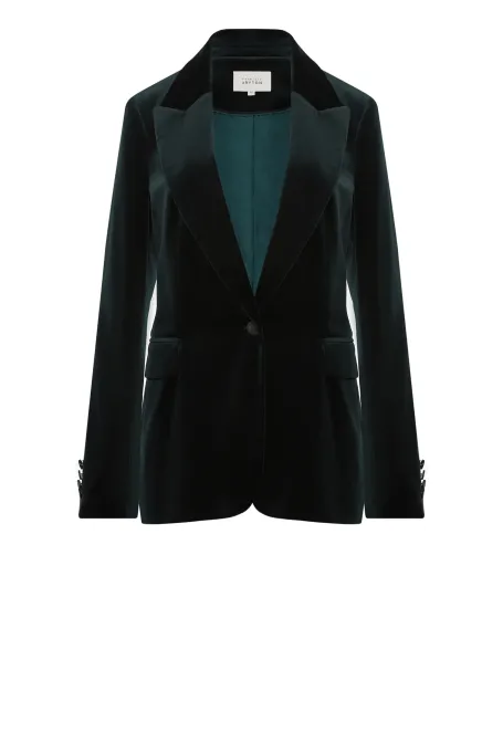 Samtblazer einreihig