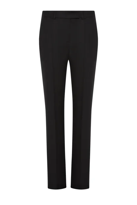 Schwarze Wollanzughose