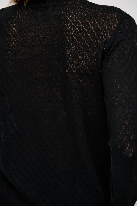 Merinowolle-Pullover mit Stehkragen