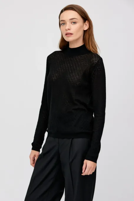 Merinowolle-Pullover mit Stehkragen - Patrizia Aryton