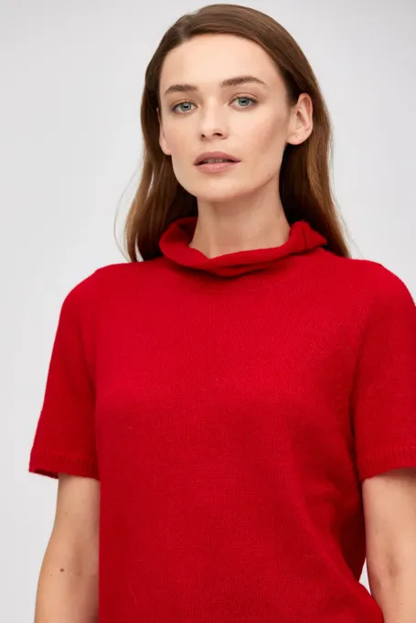 Halbkragenpullover aus Baby-Alpakawolle