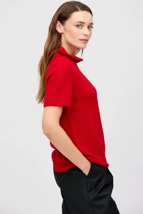 Halbkragenpullover aus Baby-Alpakawolle