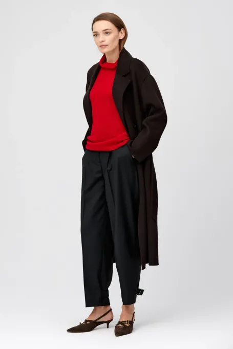 Halbkragenpullover aus Baby-Alpakawolle