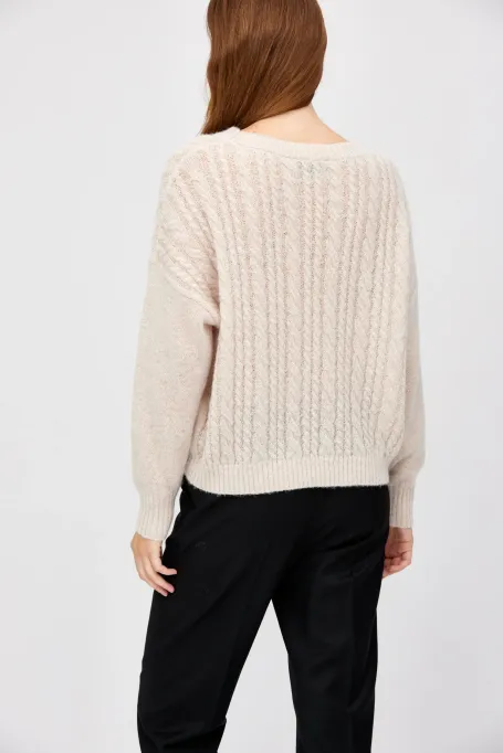 Pullover aus Merinowolle und Mohair