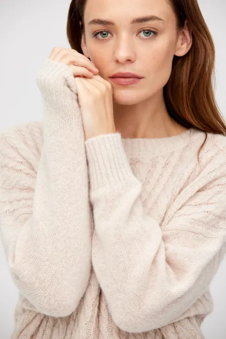 Pullover aus Merinowolle und Mohair