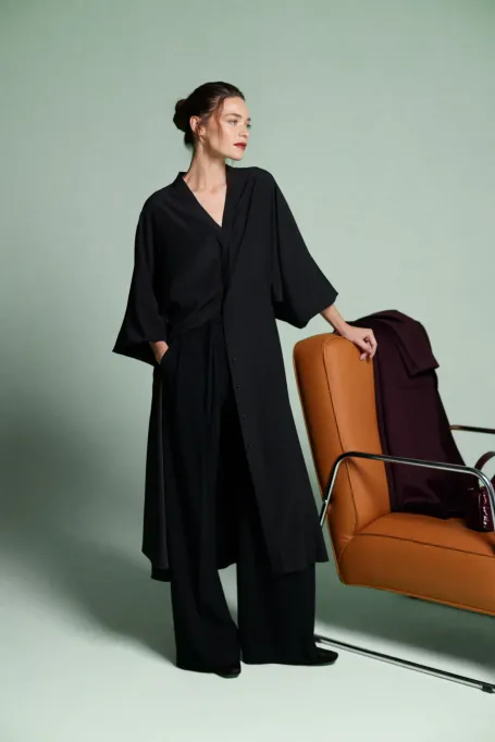 Schwarzes Seidenkleid - Patrizia Aryton