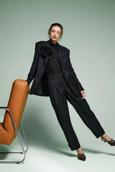 Merinowolle-Pullover mit Stehkragen - Patrizia Aryton