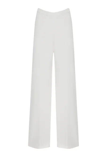 Weiße weite Strickhose Weiße weite Strickhose