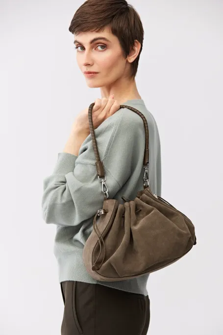 Grüne Tasche aus Wildleder - Patrizia Aryton