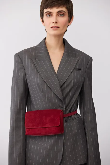 Rote Tasche aus Wildleder - Patrizia Aryton