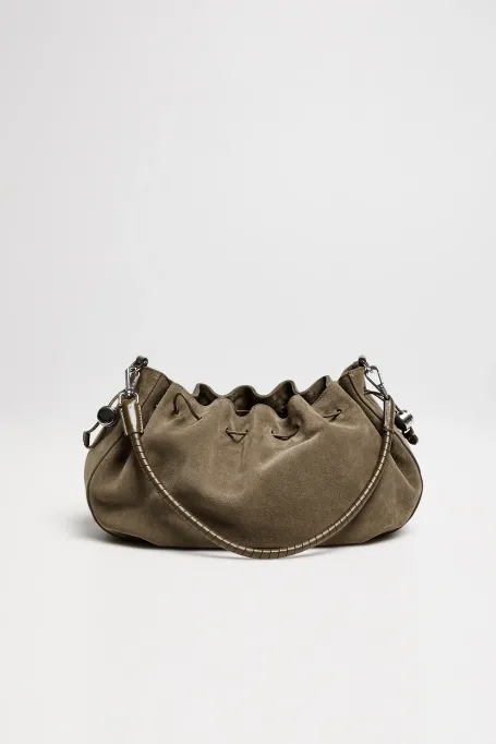 Grüne Tasche aus Wildleder - Patrizia Aryton