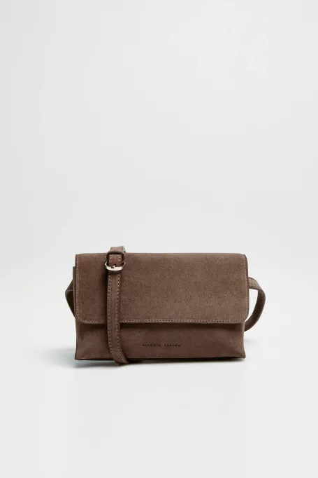 Braune Tasche aus Veloursleder - Patrizia Aryton