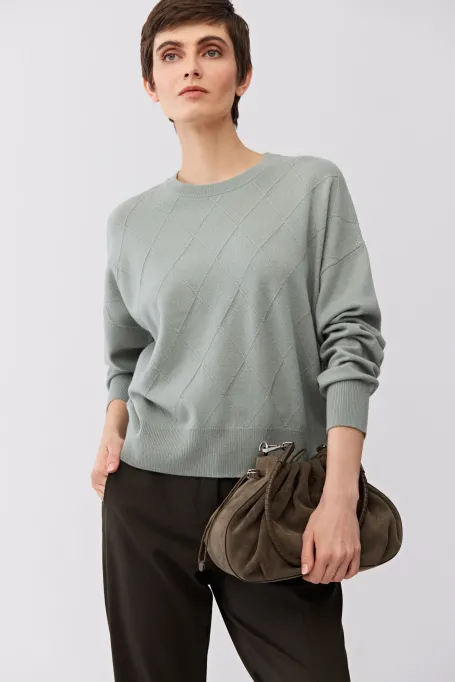 Bluse aus Merinowolle und Kaschmir