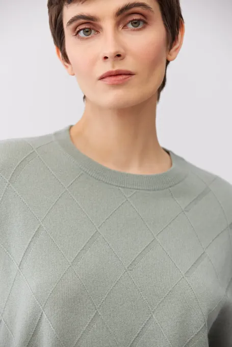 Bluse aus Merinowolle und Kaschmir