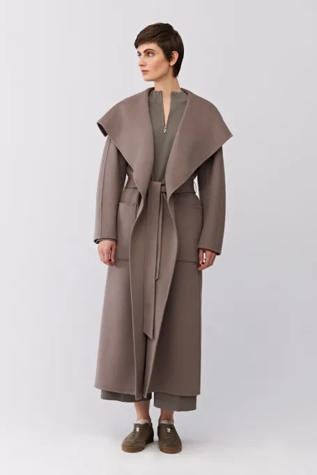 Doubleface-Mantel mit Seide