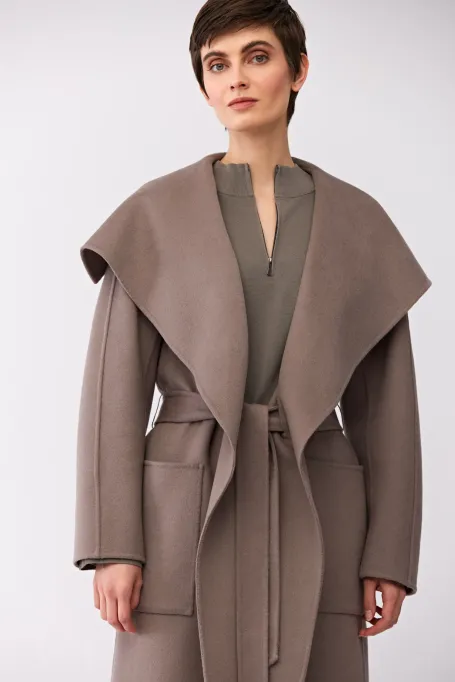 Doubleface-Mantel mit Seide