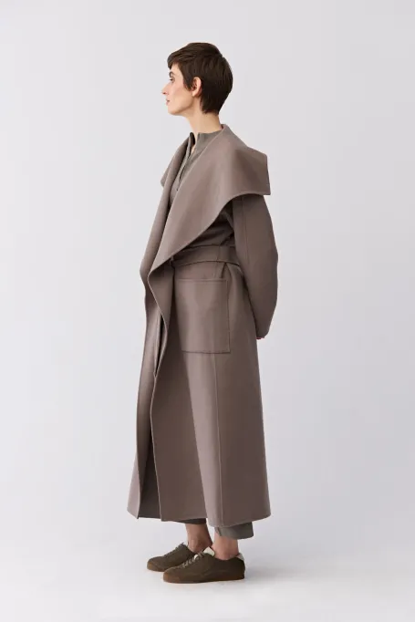 Doubleface-Mantel mit Seide