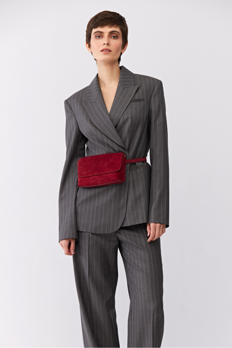 Graues Sakko aus Schurwolle mit Streifen zum Anzug Graues Sakko aus Schurwolle mit Streifen zum Anzug
