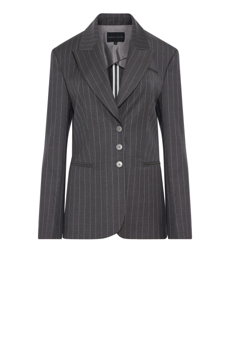 Graues Sakko aus Schurwolle mit Streifen zum Anzug Graues Sakko aus Schurwolle mit Streifen zum Anzug