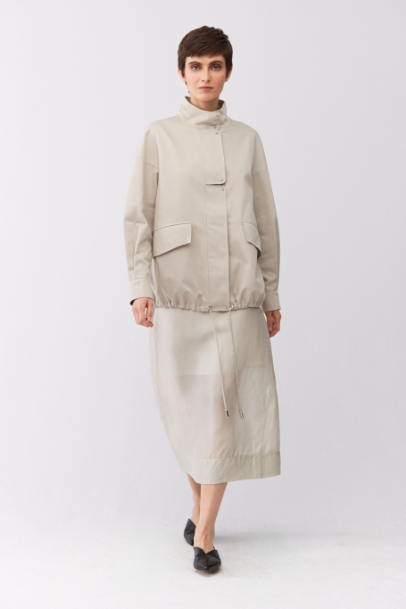 Transparenter Rock mit Seidenanteil