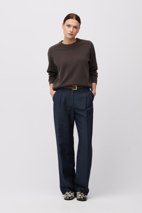 Brauner Merinowollpullover