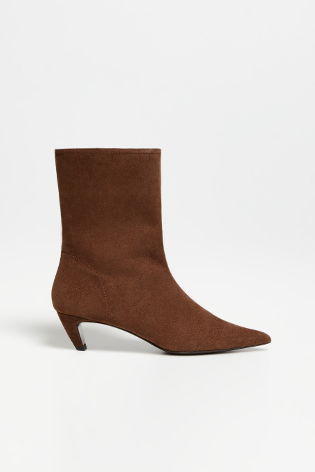 Braune Stiefeletten aus Veloursleder - Patrizia Aryton