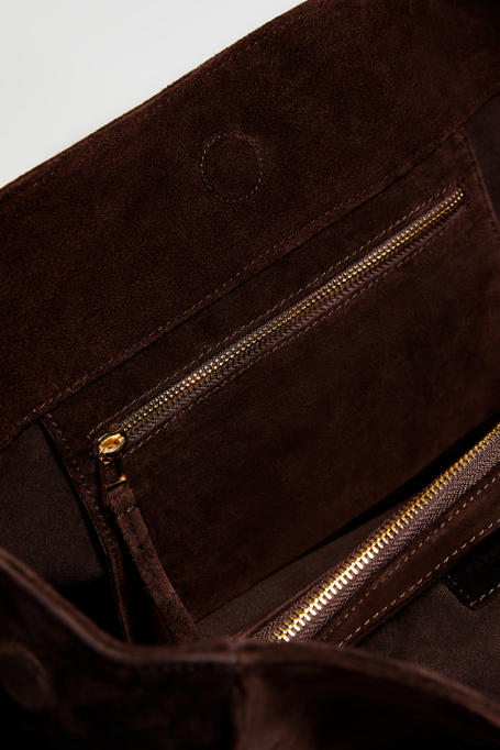 Große Shopper-Tasche aus Veloursleder