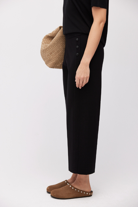 Schwarze Strick-Culotte-Hose - Patrizia Aryton
