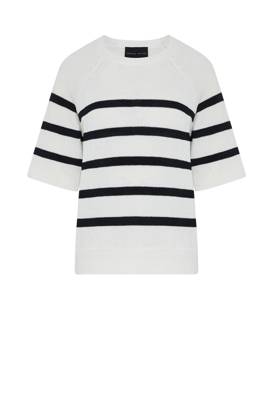 Gestreifter Pullover mit kurzen Ärmeln Gestreifter Pullover mit kurzen Ärmeln