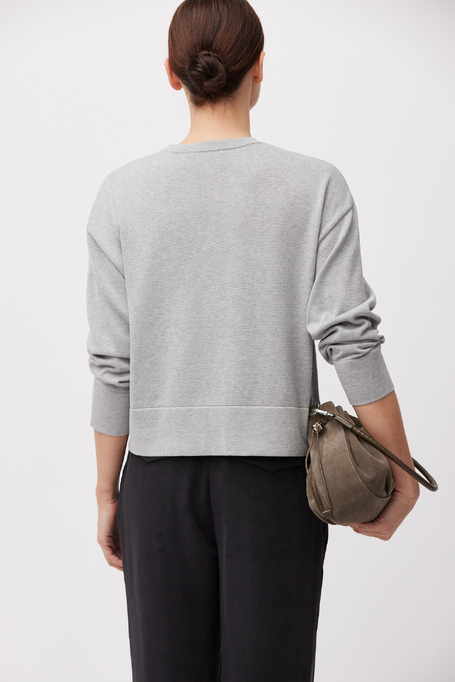 Graue Bluse aus Baumwolle und Seide - Patrizia Aryton