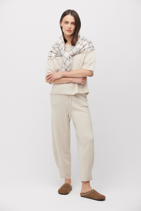 Graue Strickhose aus Merinowolle - Patrizia Aryton