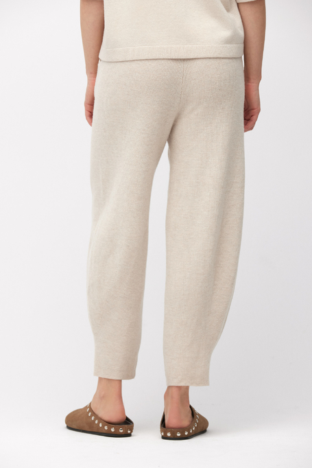 Graue Strickhose aus Merinowolle - Patrizia Aryton