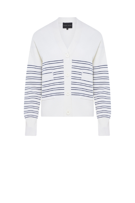 Gestreifter Cardigan aus Merinowolle Gestreifter Cardigan aus Merinowolle