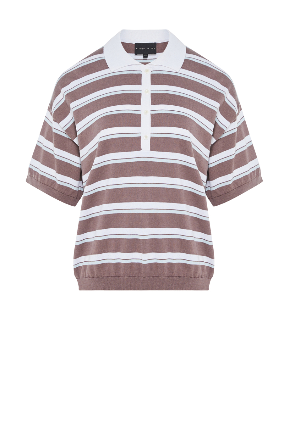 Gestreifte Bluse mit Polokragen Gestreifte Bluse mit Polokragen