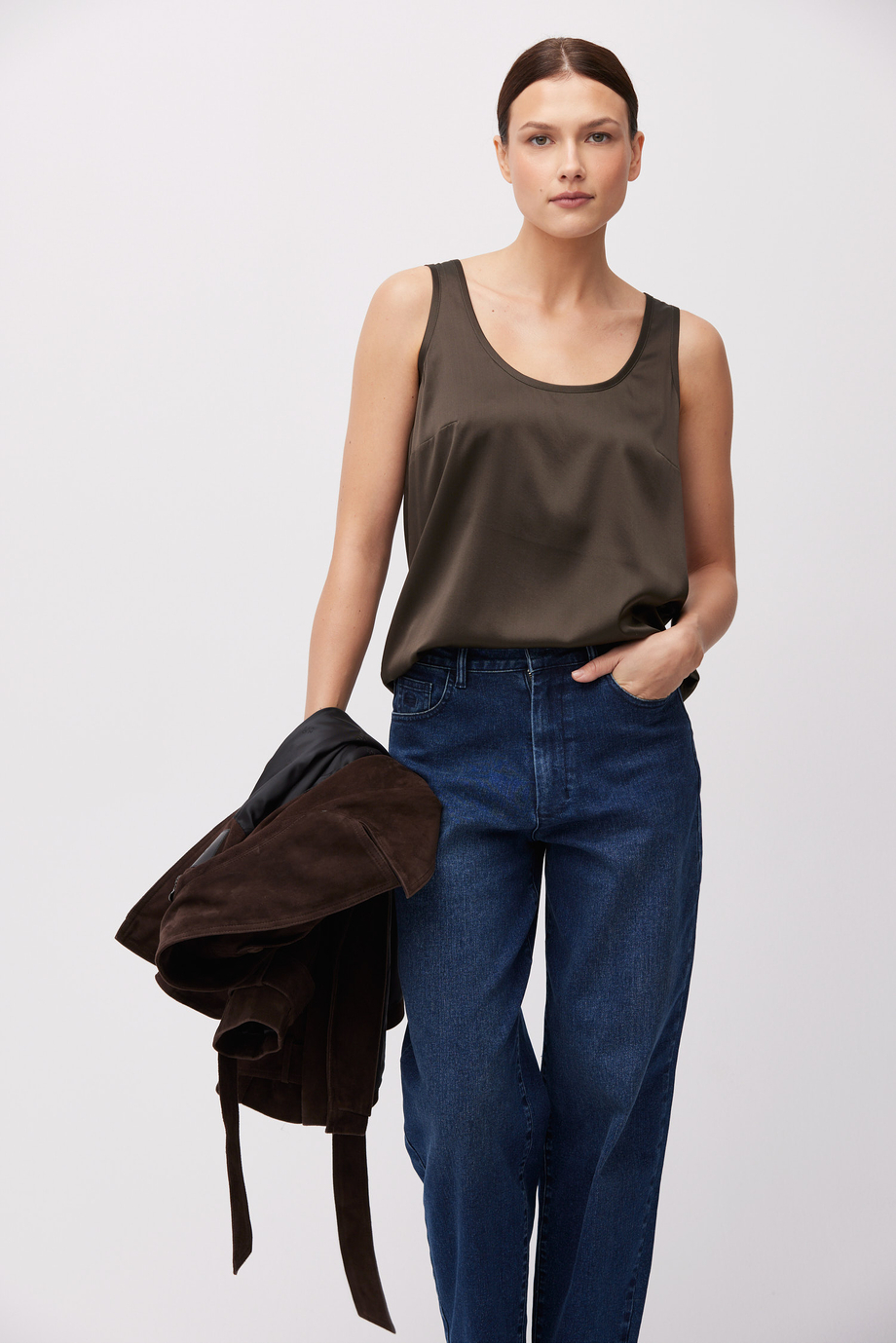 Grünes Top aus Seide Grünes Top aus Seide