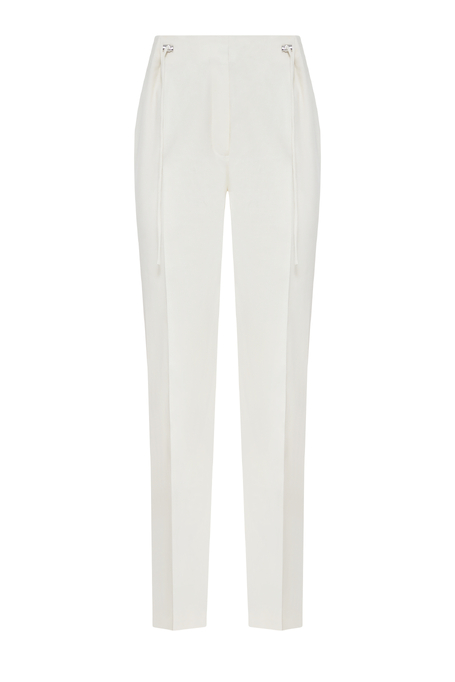 Weiße Hose mit Leinen weiß